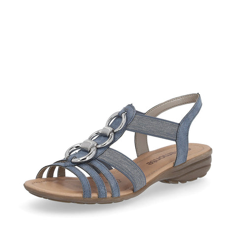 Remonte R3605-12 Blue Women's Slingback Strappy Casual Comfort Cushioned Sandals
