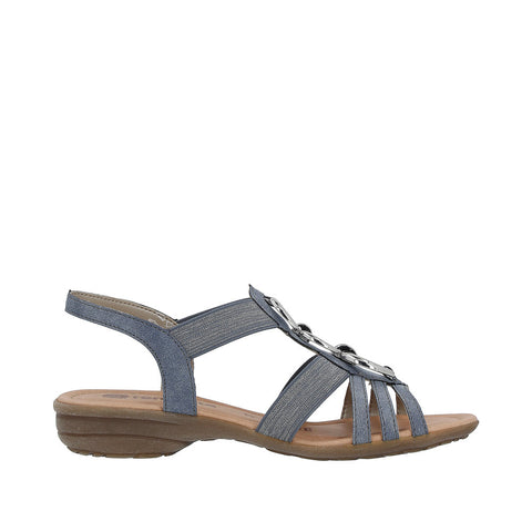 Remonte R3605-12 Blue Women's Slingback Strappy Casual Comfort Cushioned Sandals