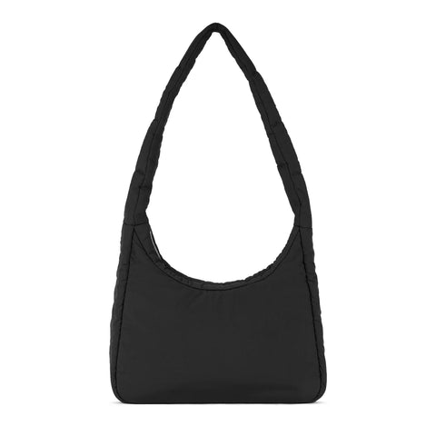 Roka Belsize Black Taslon Puffy Shoulder Bag