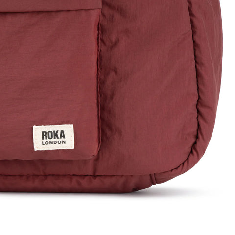Roka Belsize Bordeaux Taslon Puffy Shoulder Bag