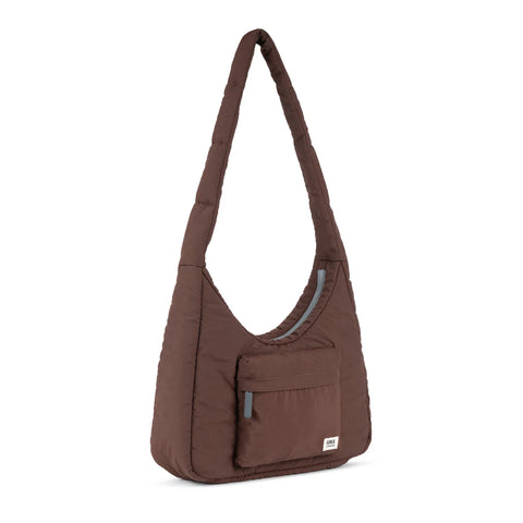 Roka Belsize Chocolate Taslon Puffy Shoulder Bag