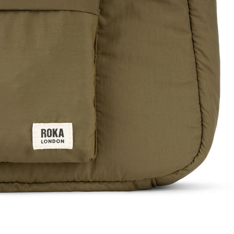 Roka Belsize Moss Taslon Puffy Shoulder Bag