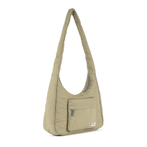 Roka Belsize Taupe Taslon Puffy Shoulder Bag