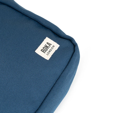 Roka Bond Deep Blue Recycled Canvas Crossbody Bag