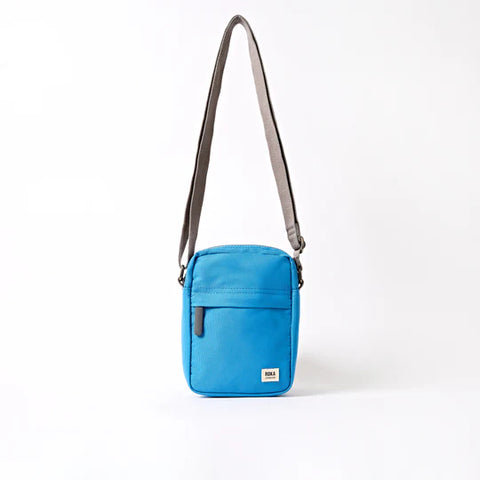 Roka Bond Malibu Blue Recycled Canvas Crossbody Bag