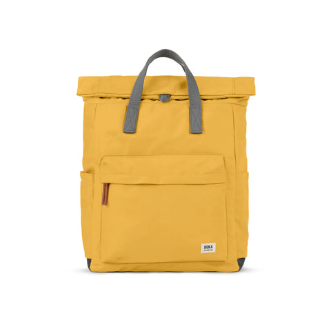 Roka Canfield B Medium Corn Recycled Nylon Roll-top Backpack