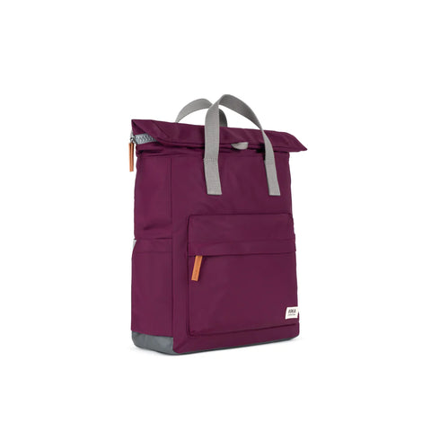 Roka Canfield B Medium Royal Burgundy Recycled Nylon Roll-top Backpack