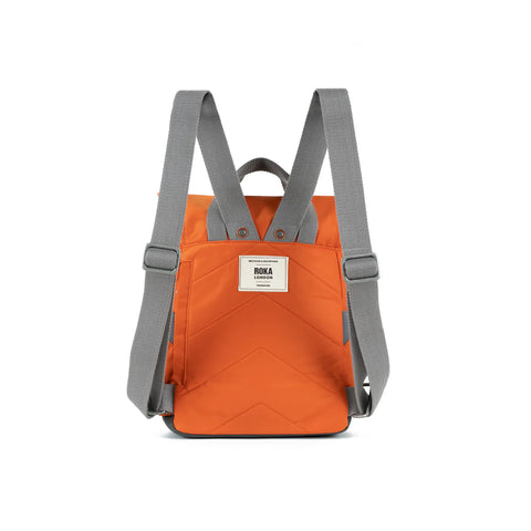 Roka Canfield B Small Burnt Orange Recycled Nylon Roll-top Backpack