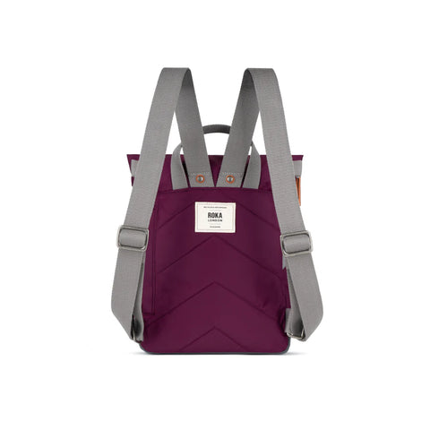 Roka Canfield B Medium Royal Burgundy Recycled Nylon Roll-top Backpack