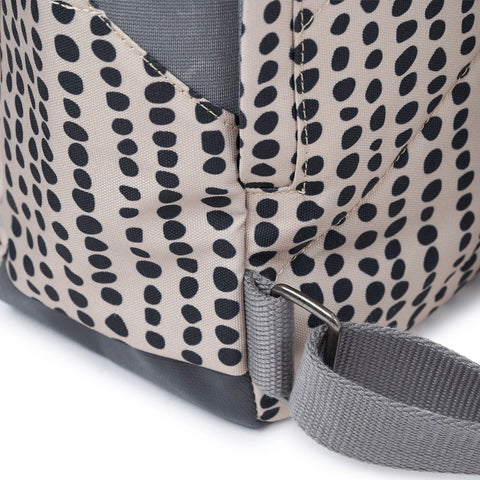 Roka Canfield B Small Linear Dot Recycled Canvas Roll-top Backpack