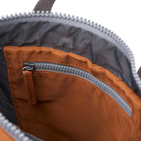 Roka Canfield B Small Bran Recycled Nylon Roll-top Backpack