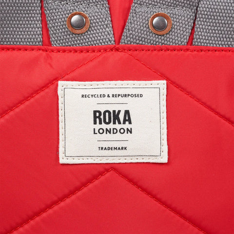 Roka Canfield B Small Chilli Oil Recycled Nylon Roll-top Backpack