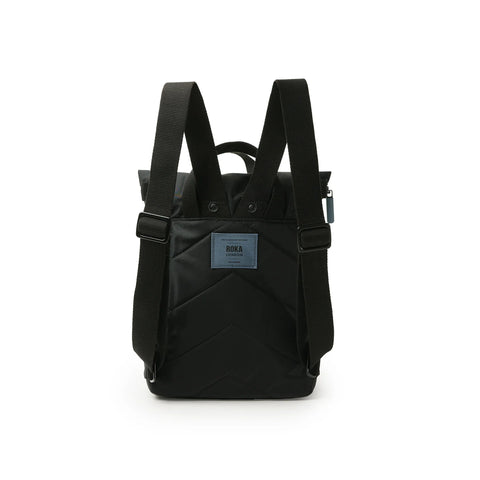 Roka Creative Waste Black Edition Canfield B Small All Black Airforce Recycled Nylon Weather Resistant Bag
