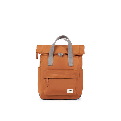 Roka Canfield B Medium Bran Recycled Nylon Roll-top Backpack