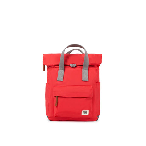 Roka Canfield B Medium Chilli Oil Recycled Nylon Roll-top Backpack
