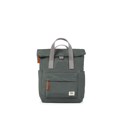 Roka Canfield B Small Thyme Recycled Nylon Roll-top Backpack