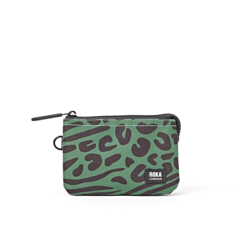 Roka Carnaby Small Mixed Animal Artichoke Canvas Wallet