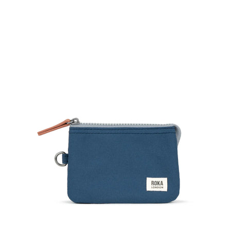 Roka Carnaby Deep Blue Recycled Canvas Wallet