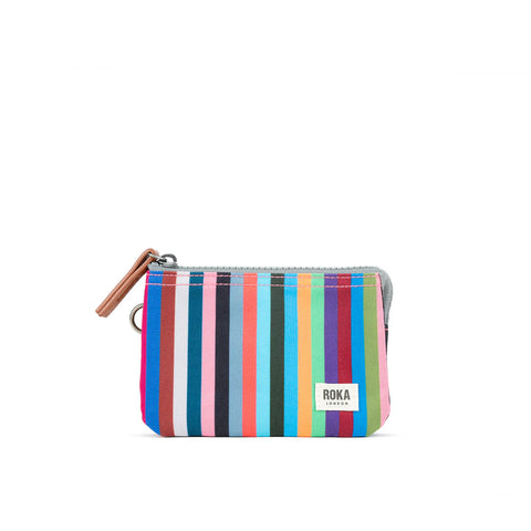Roka Carnaby Multi Stripe Recycled Canvas Wallet