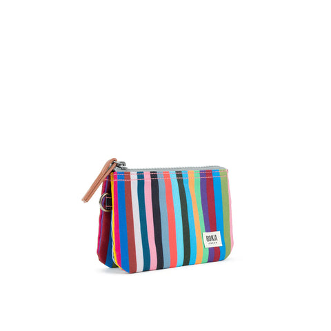 Roka Carnaby Multi Stripe Recycled Canvas Wallet