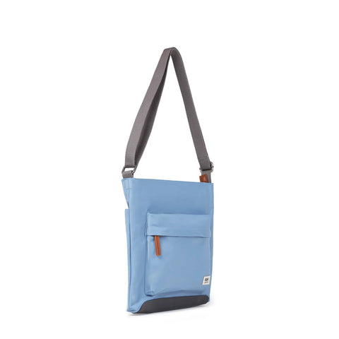 Roka Kennington B Medium Retro Blue Recycled Canvas Cross Body Bag