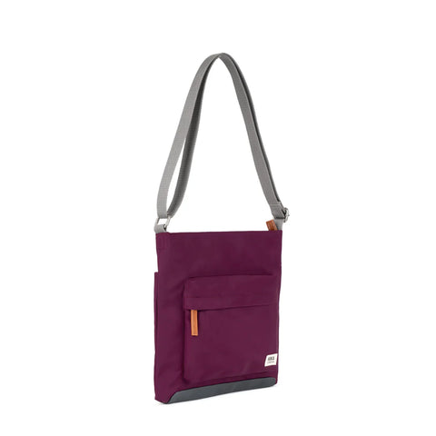 Roka Kennington B Medium Royal Burgundy Recycled Canvas Cross Body Bag