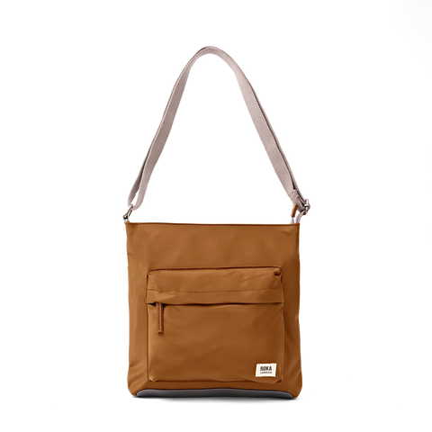 Roka Kennington B Medium Biscuit Recycled Nylon Cross Body Bag