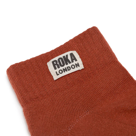 Roka Wembley Bran Blue Organic Cotton Super Comfy Stylish Socks