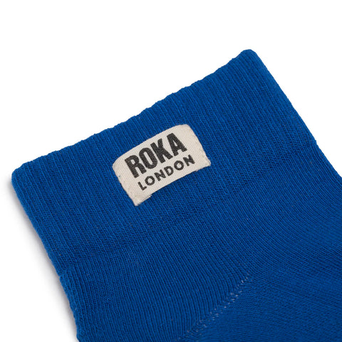 Roka Wembley Bright Blue Organic Cotton Super Comfy Stylish Socks