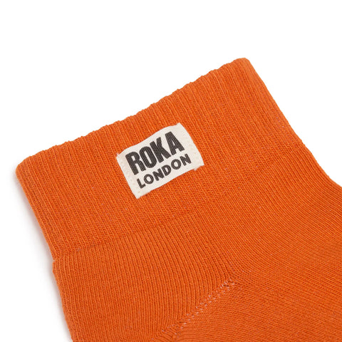 Roka Wembley Burnt Orange Organic Cotton Super Comfy Stylish Socks