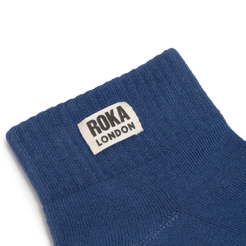Roka Wembley Coastal Blue Organic Cotton Super Comfy Stylish Socks