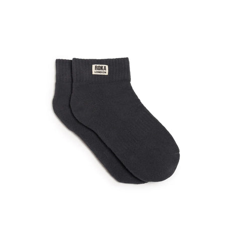 Roka Wembley Faded Black Organic Cotton Super Comfy Stylish Socks