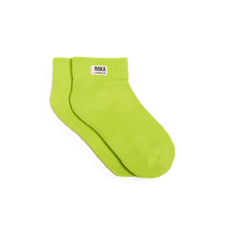 Roka Wembley Online Lime Womens Organic Cotton Super Comfy Stylish Socks