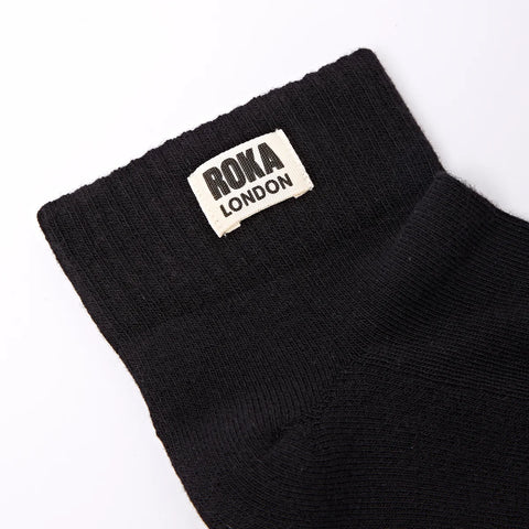 Roka Wembley Black Womens Organic Cotton Super Comfy Stylish Socks