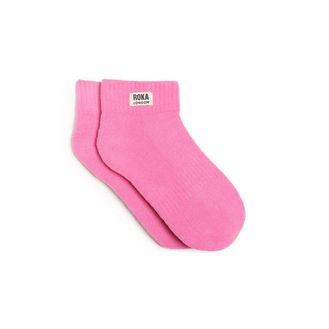 Roka Wembley Pink Carnation Organic Cotton Super Comfy Stylish Socks