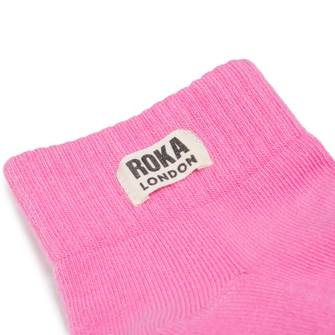 Roka Wembley Pink Carnation Organic Cotton Super Comfy Stylish Socks