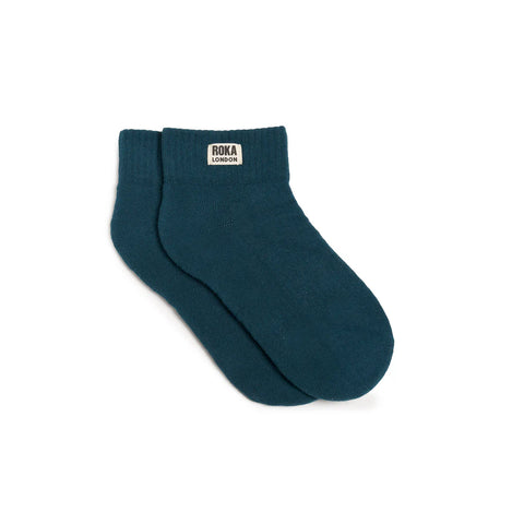 Roka Wembley Teal Organic Cotton Super Comfy Stylish Socks