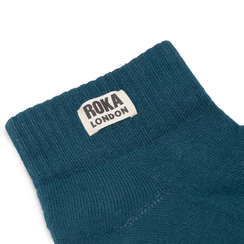 Roka Wembley Teal Organic Cotton Super Comfy Stylish Socks