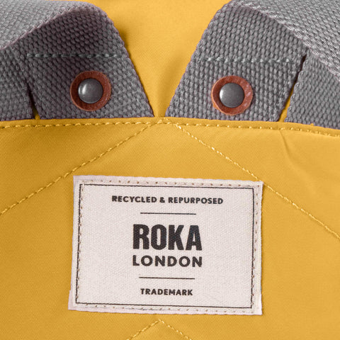 Roka Canfield B Medium Corn Recycled Nylon Roll-top Backpack