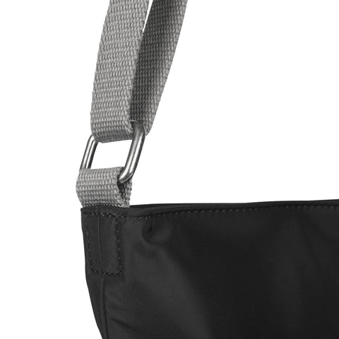 Roka Kennington B Medium Black Recycled Canvas Cross Body Bag