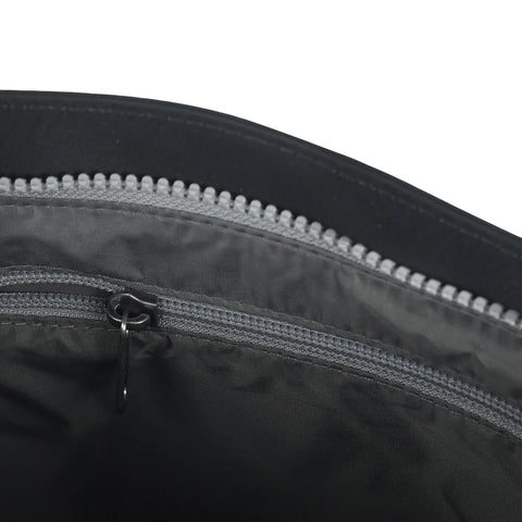 Roka Kennington B Medium Black Recycled Canvas Cross Body Bag