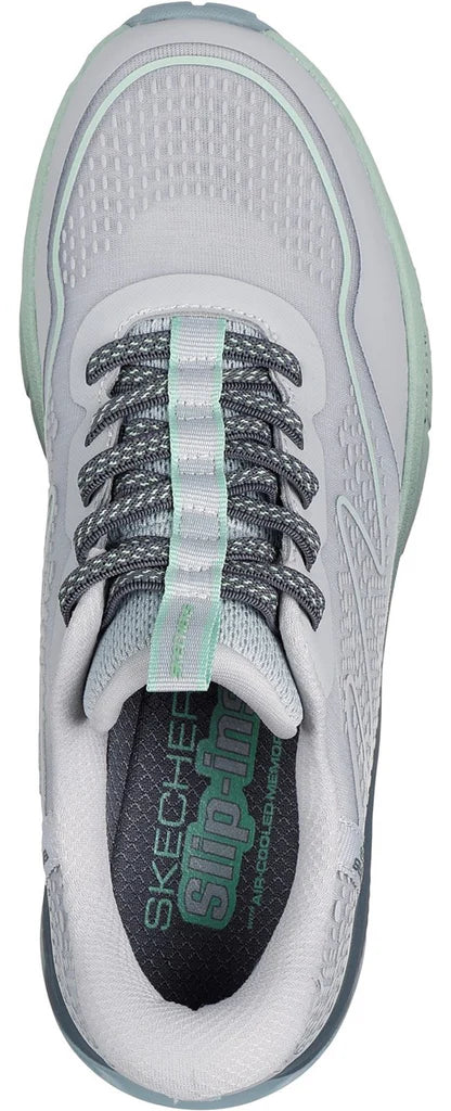 Skechers Slip-Ins 180157/GYGR Grey Green Switch Back Mist Womens Casual Comfort Hands Free Slip On Walking Trainers