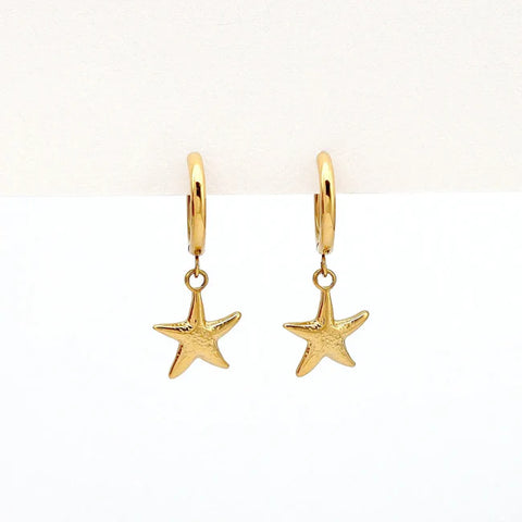 Pineapple Island SSE004 Starfish Charm Earrings