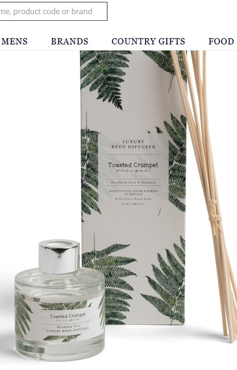Toasted Crumpet Luxury Reed Diffuser Woodland Fern
