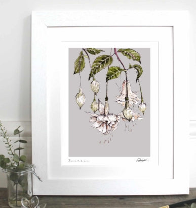 Toasted Crumpet Fuchsia 10x12 Mounted Print