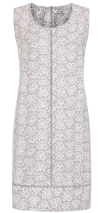 Alice Collins Harriet Print Dress Circle Dusky Grey