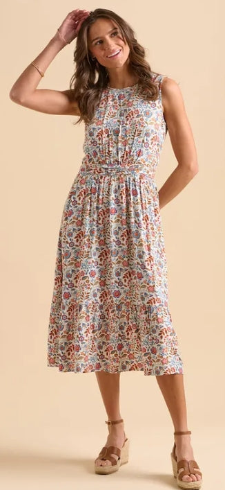 Brakeburn Cream Secret Garden Midi Dress