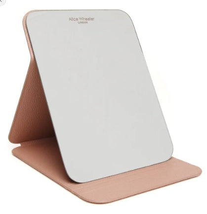 Alice Wheeler Pink Folding Travel Mirror