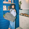 Roka Sloane Shoulder Bag in Savannah Leopard Cotton Canvas