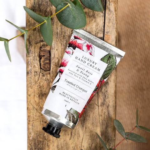 Toasted Crumpet Luxury Hand Cream Sweet Rose & Peony